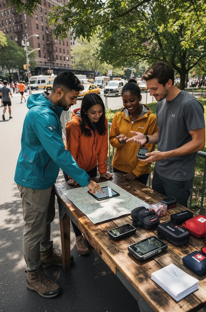 Станция безопасности для пеших прогулок в США с арендой GPS-устройств и аварийных комплектов на входе в тропу.