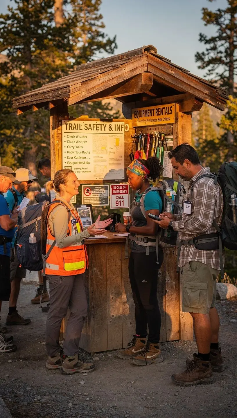 Профессиональный набор для выживания и навигации, доступный в оффлайн-станции безопасности на популярных маршрутах в США.